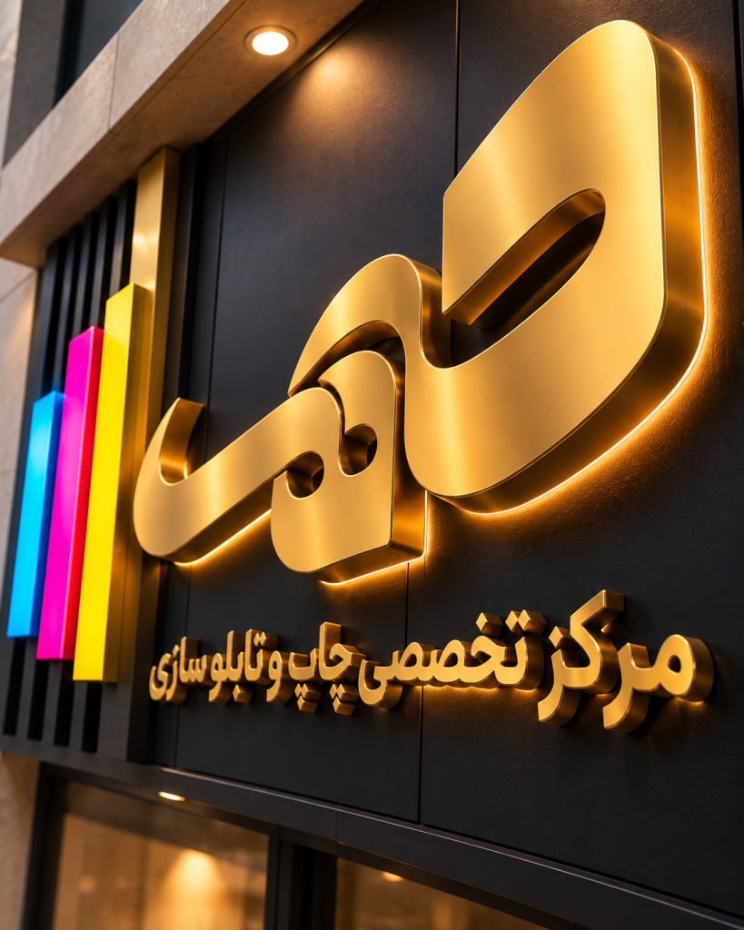 تابلو کامپوزیت و حروف چلنیوم